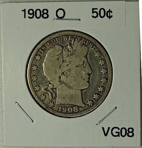 1908 O Barber Half Dollar