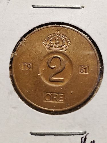 1961 Sweden 2 Ore