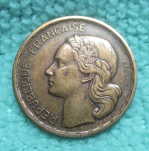 1950 b 20 Francs (Four Feathers) - France (112A)