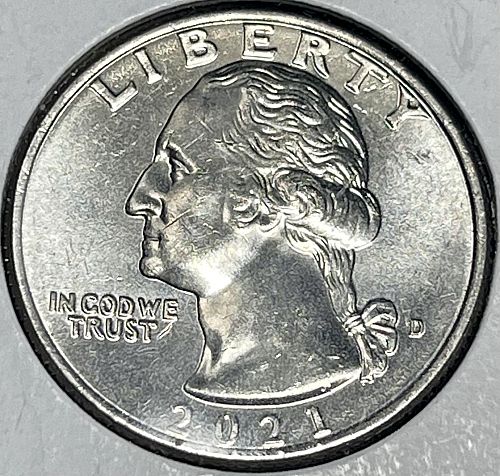2021-D Brilliant Uncirculated Washington US Quarter