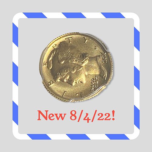 PCGS 30TH ANNIVERSARY SP70 2016-W 10C -GOLD
