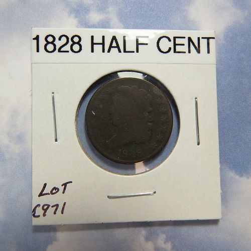 1828 HALF CENT (CLASSIC HEAD 13 STARS) NICE CLEAR DATE - COMB. SHIP ~ LOT C971