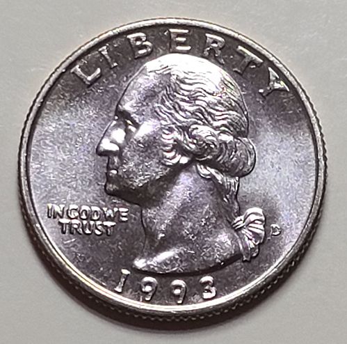 1993-D Washington Quarter MS-64 (Near Gem)