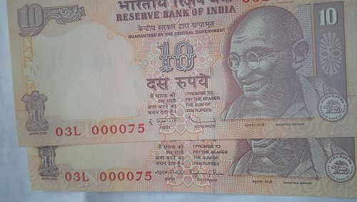 03L 000075 x 2..Number and prefix  MATCHING.UNC India