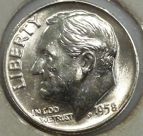 GEM BU MS Quality 1958-D Roosevelt Silver Dime. # 175-J