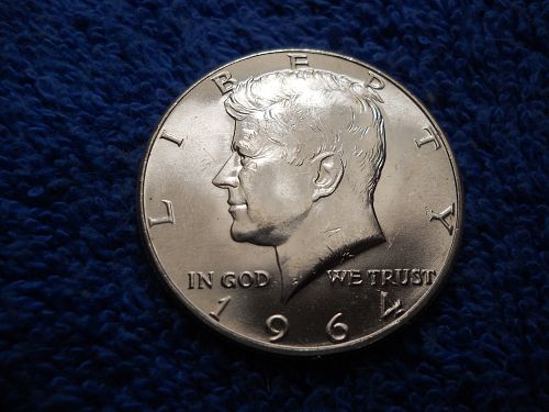 1964 (P) Kennedy Half Dollar. Gem Brilliant Uncirc! From Original Mint Set!    1