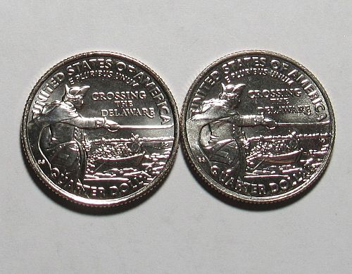 2021 P&D Washington Quarters, Washington Crossing the Delaware, BU