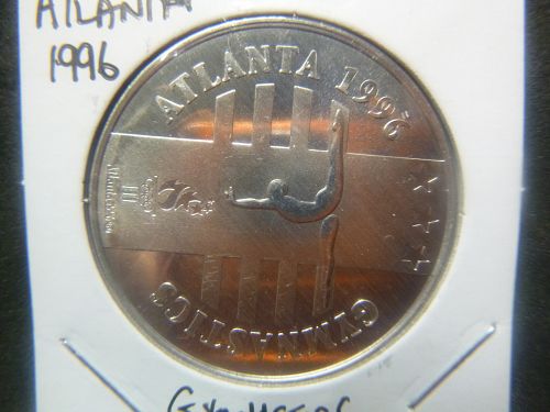 ATLANTA 1996 GYMNASTICS ATHLETICS AND OLYMPIC TEAM SPONSOR ALUMINUM COIN