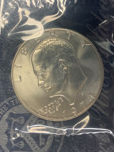 1974-S Silver BU in Original Govenrment Packaging. (Stock Photo)