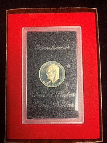 1974-S Silver Proof in Original Govenrment Packaging. (Stock Photo)