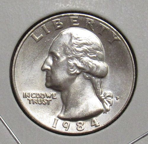 1984 P Washington Quarter, BU