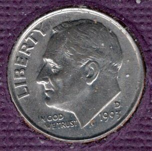 1993D Roosevelt Dime -#8-3