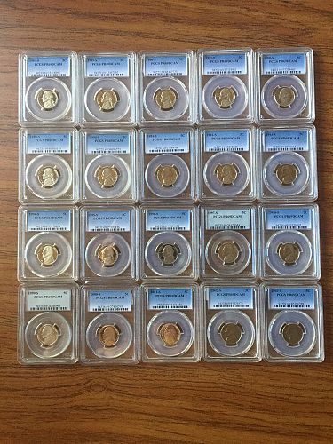1984S to 2003S PR69DCAM Jefferson Nickels 20 Coins & PCGS Case