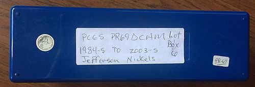 1984S to 2003S PR69DCAM Jefferson Nickels 20 Coins & PCGS Case