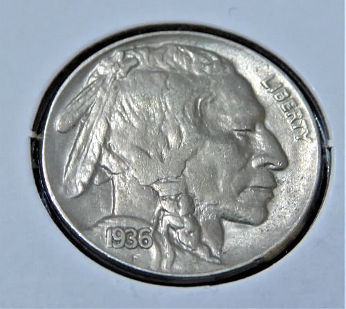 1936 P Buffalo//Indian Head Nickel