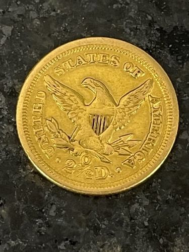 1847-O Gold Quarter Eagle CL UNC Rotated Die - these don't come by every day!