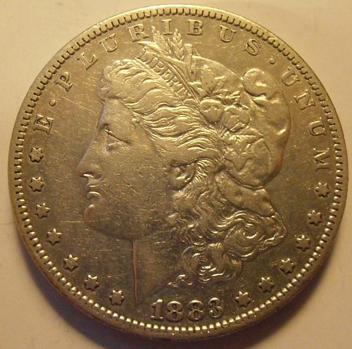 1883 S Morgan Silver Dollar EF (83SAC3)