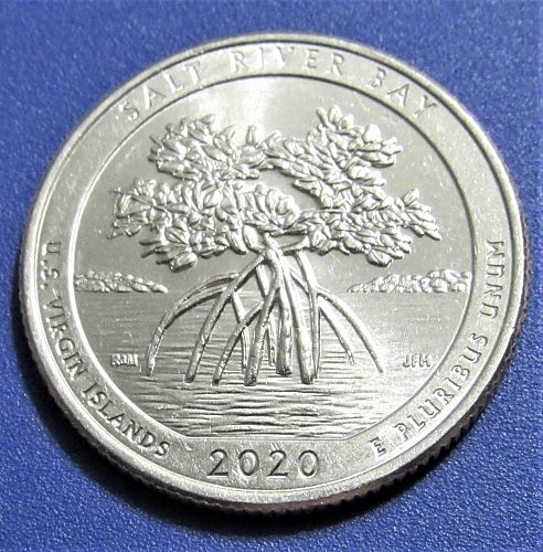 2020-P 25 Cents - Salt River Bay US Virgin Islands National Park America Beautif