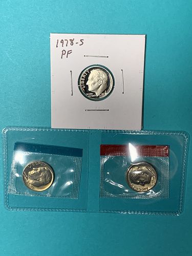 1978 P,D and S Roosevelt Dimes