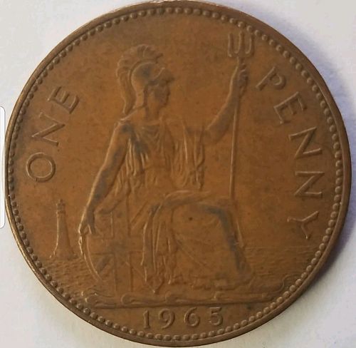 United Kingdom 1 Penny 1965 XF