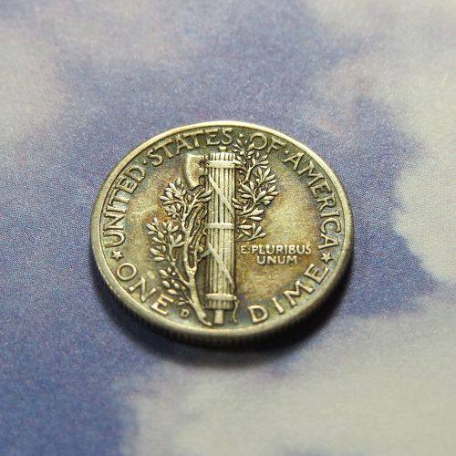 1942-D  MERCURY DIME (WORLD WAR II ERA) COMB SHIP ~ LOT D198