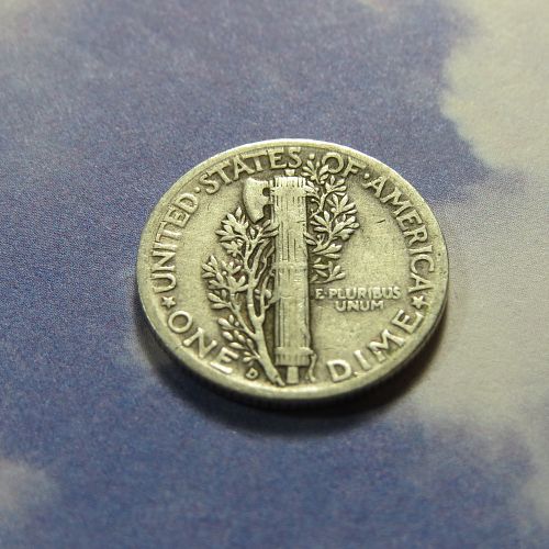 1936-D  MERCURY DIME (NICE COIN) COMB SHIP ~ LOT D215