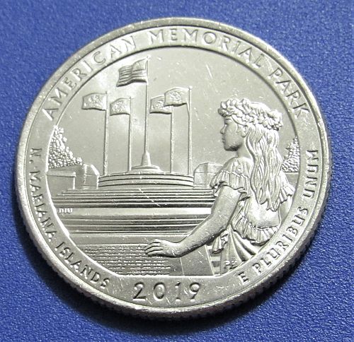 2019-D 25 Cents - American Memorial Park Northern Mariana Islands National Park