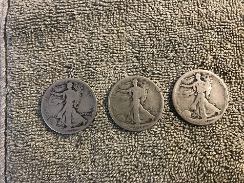 1917 S 1918 S 1920 S Walking Liberty Half Dollar
