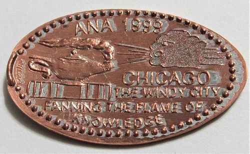1999-D 1 Cent - Lincoln Memorial Cent - Elongated - ANA Chicago