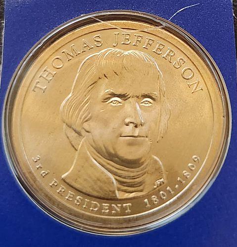 2007-P Jefferson Presidential Dollar - BU In Original Mint Cello