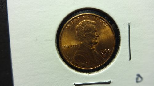 USA 1 Cent 1999 D  *Lincoln Memorial* 👀