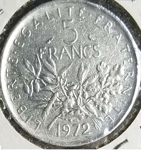 France 5 Francs 1972 VF