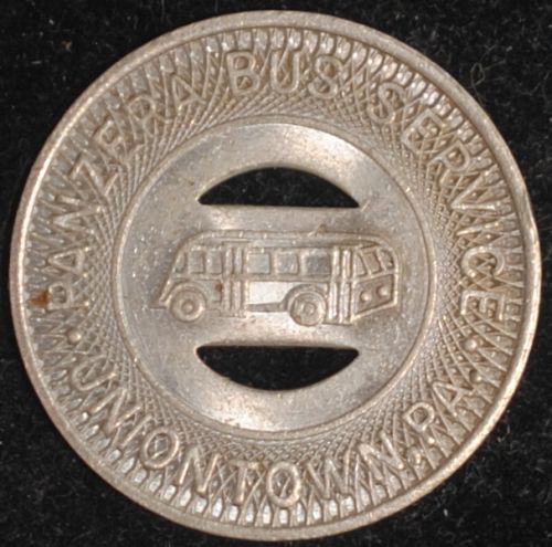 Panzera Bus Service, Uniontown, PA, Ten Cent Fare Token