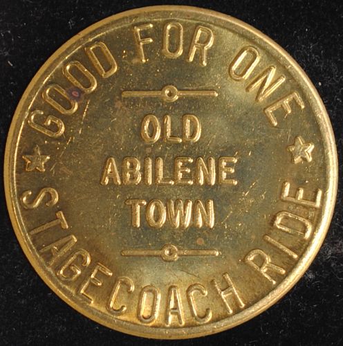 Old Abilene Town Stage Line (Kansas) Fare Token KS 998B #2