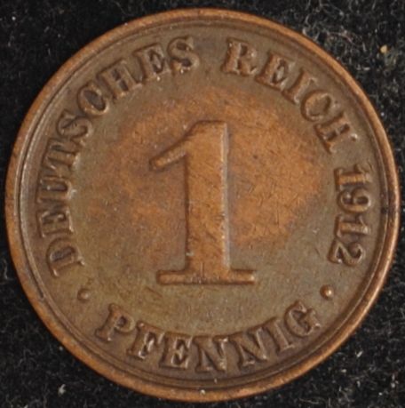 1912A Germany/Empire Pfennig XF