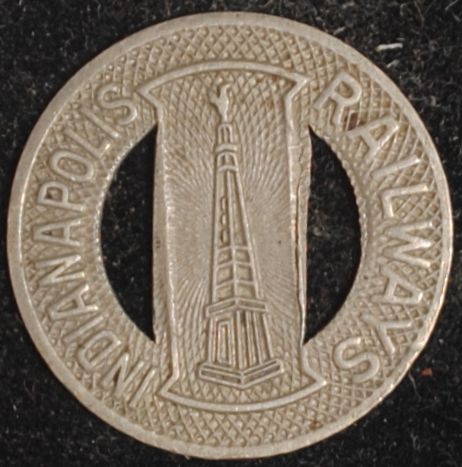 Indianapolis Railways (Indiana) Fare Token IN 460T #2