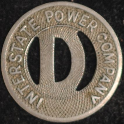 Interstate Power Company (Dubuque, Iowa) Fare Token IA 310F