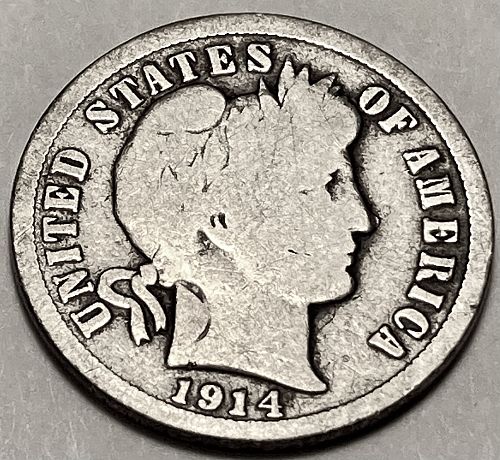 1914 P Barber Dimes