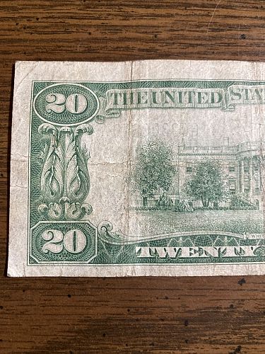 1934 $20 Dollar Bill Federal Reserve Note Lime Green Seal Chicago Nice!