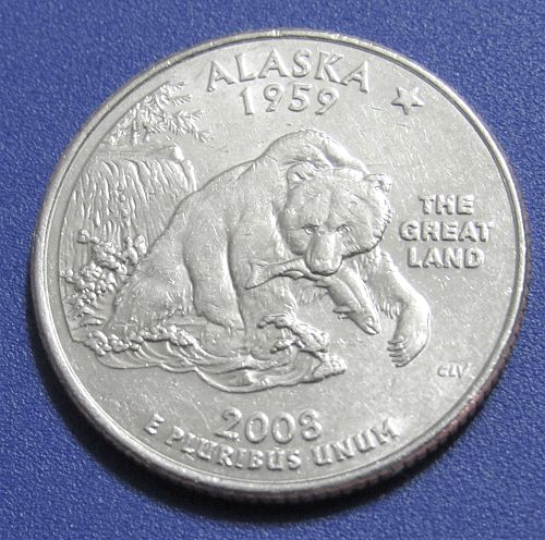 2008-D 25 Cents - Alaska State Quarter