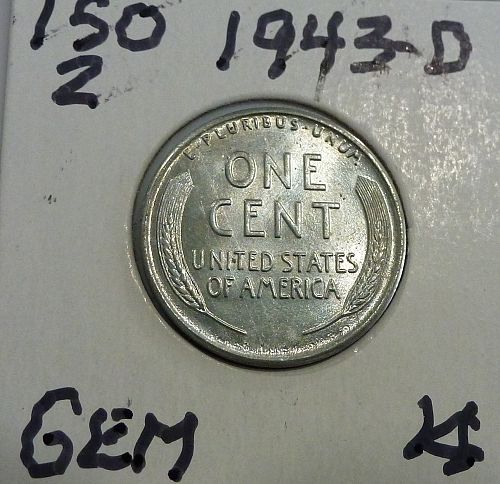1943-D Uncirculated Lincoln Wheat Cent  UNC ( 150-2)