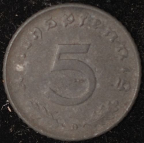1944D Germany/Third Reich 10 Reichspfennig XF