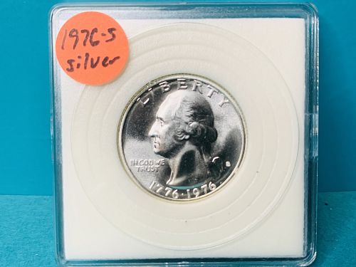 1976-S 40% Silver Clad Washington Quarter