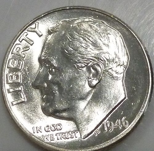 GEM BU MS Quality 1946-P Roosevelt Dime. High Quality ( 233-2 )