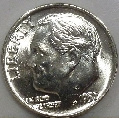 1957-D BU Roosevelt Silver Dime. High Quality ( 233-31)