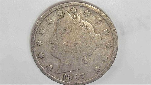 1907 Liberty V Nickel - #004 - (G)