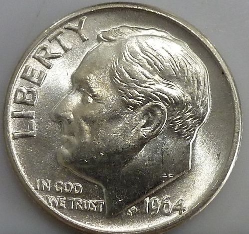 1964-D BU Roosevelt Silver Dime. High Quality ( 233-40)