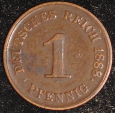 1888J Germany/Empire Pfennig XF