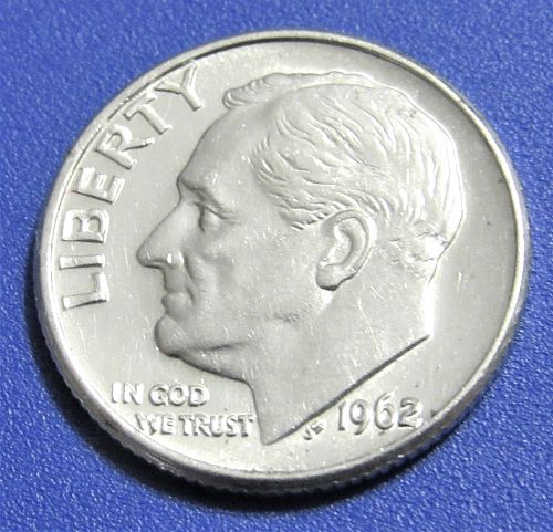 1962-D 10 Cents - Roosevelt Silver Dime