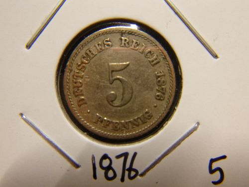 GERMAN 1875 5 PFENNIG